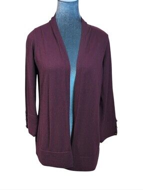 Evolution Stitch Fix Burgundy Open Front Cardigan Size S